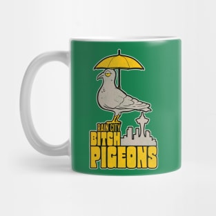 Defunct Rain City Bitch Pigeons Seattle Hockey Fan Mug